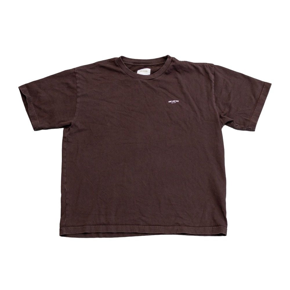 Aime Leon Dore Mens Brown Logo T-Shirt Short Sleeve Cotton Portugal FW25CT069 M